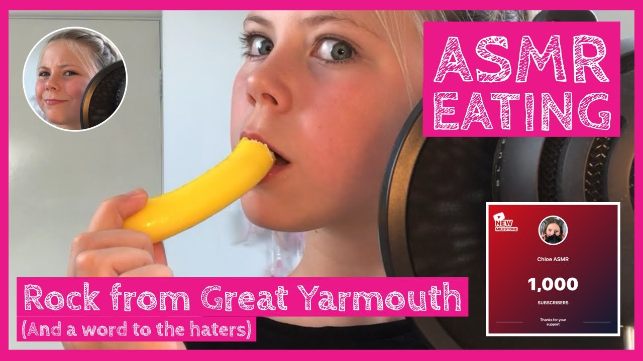 Eating ASMR - Crunchy Rock from Great Yarmouth to help you sleep & a ...