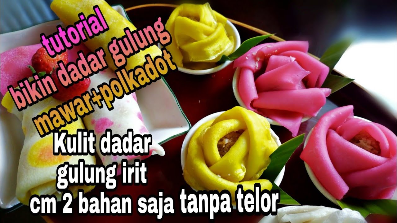 Dadar gulung irit tanpa telor + tutorial cara bikin dadar 