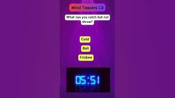 What can you catch but not throw?| Riddle Challenge