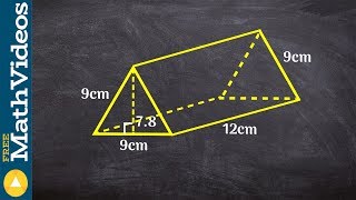 How to find the surface area of a triangular prism