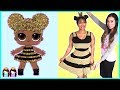LOL Surprise Dolls in Real Life with Makeup + Dress up play at Pretend Play Hair Salon