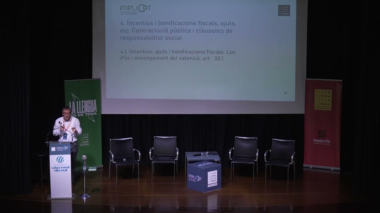 Drets lingüístics: casos pràctics en l'àmbit local, a càrrec d'Alfons Esteve