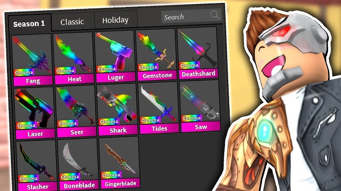 MM2 Collectible Set - 106 Guns and knifes - Roblox - Murder Mystery 2