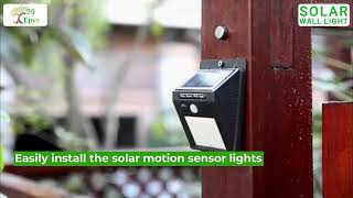Epyz Solar Light Outdoor 20 LED Solar Motion Sensor Lights