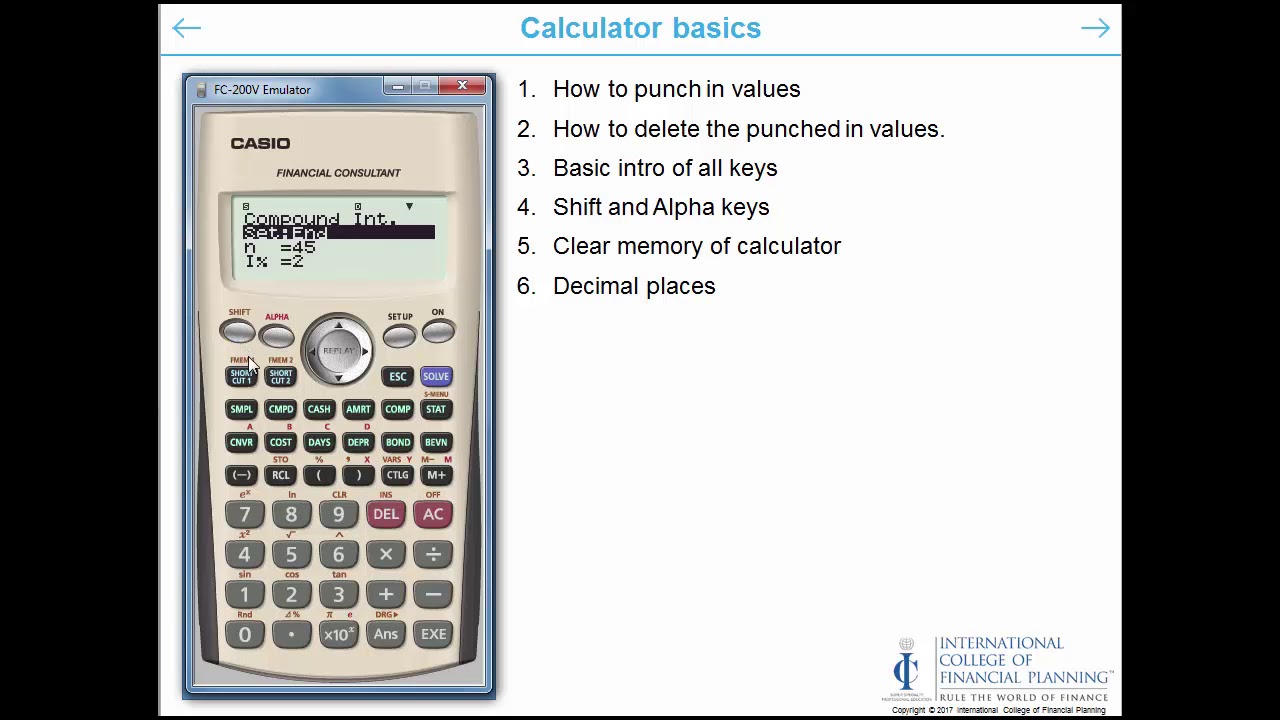 Calculatrice financière 12 chiffres, programmable, FC200 V CASIO