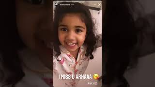 Allu Arha Cute Dialogue Allu Arjun Daughter Cutest Video Bunny Missing