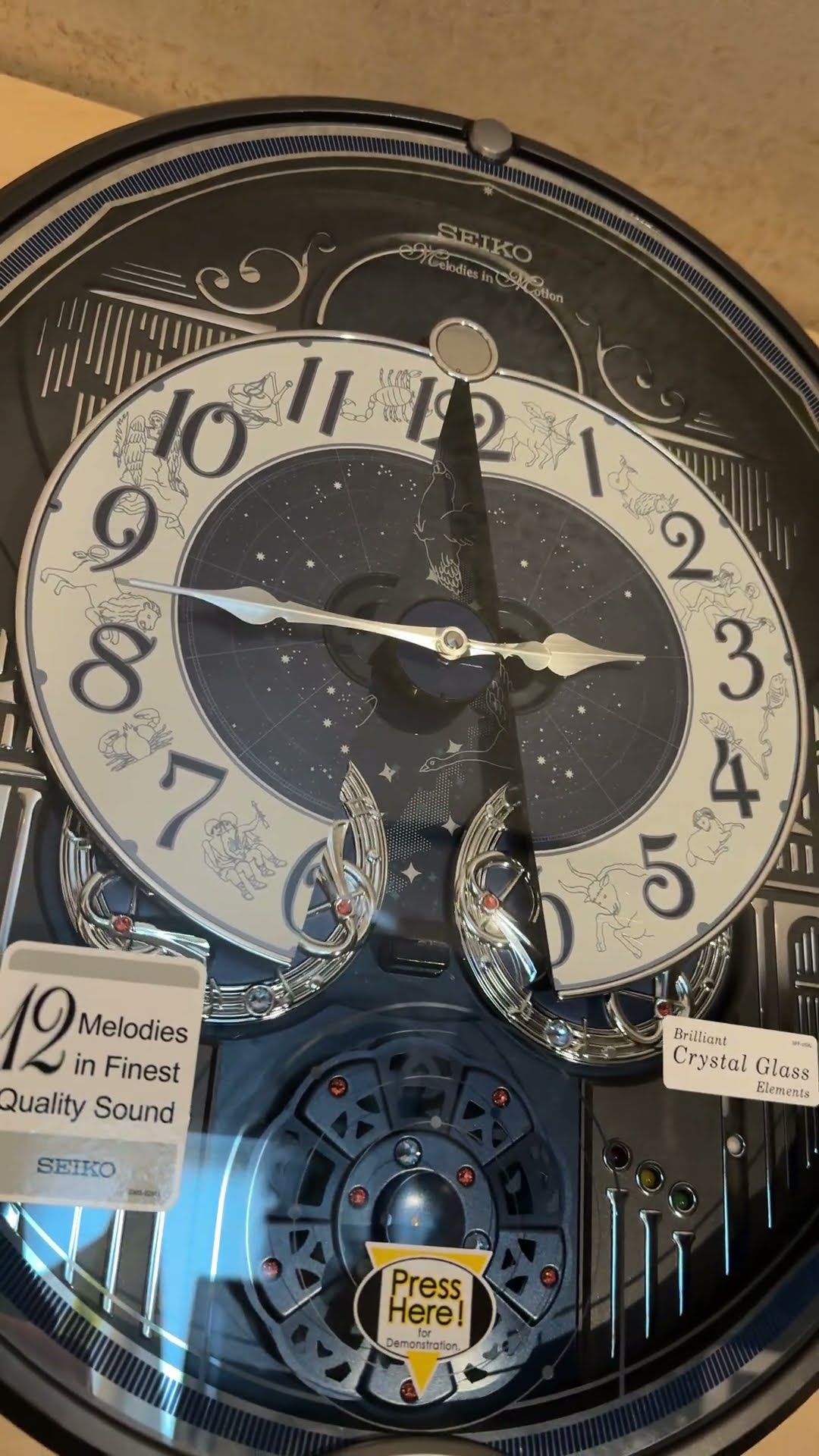 SEIKO QXM393NRH “Galaxy Constellations” Melodies in Motion Musical