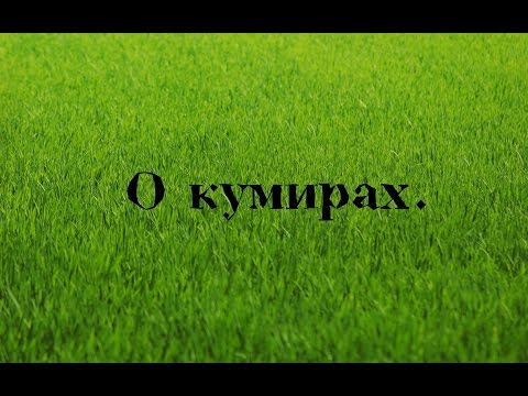 О кумирах. Выбор кумира. Нужен ли вообще кумир?