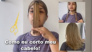 Cortando o cabelo em casa e sozinha!