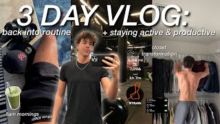3 DAY VLOG: Closet Transformation, Being Productive, Staying Active, 5am Mornings & Grocery Shopping