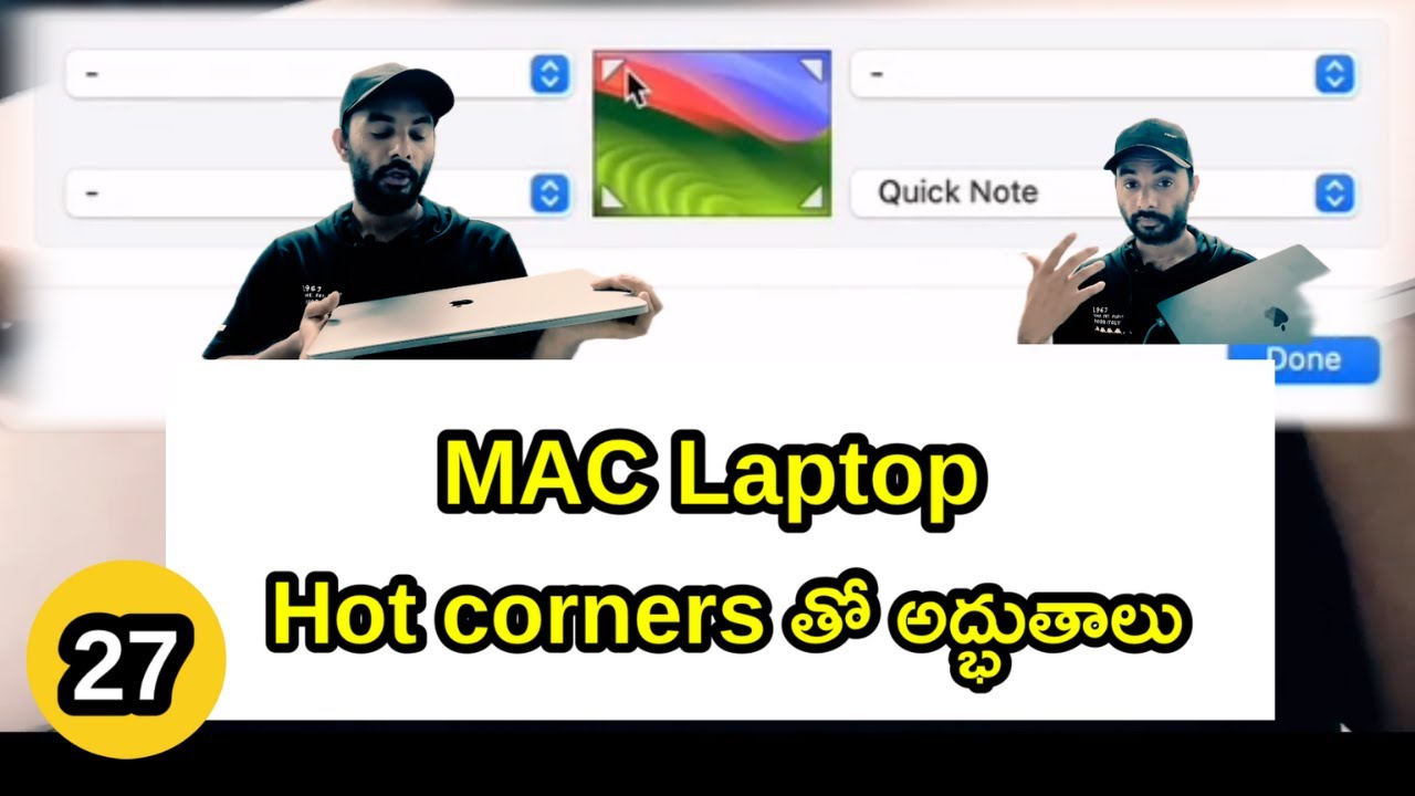 #macbook Mac Tutorial For Beginners In Telugu || Hot Corners In Mac ...