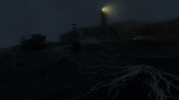 stormy lighthouse scene - blender - 1/26/23