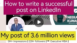 How to write a successful posts on LinkedIn