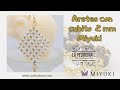 jueves de #beading hoy aretitos con cubo Miyuki 2mm