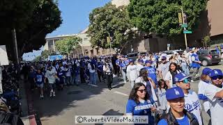 Dodgers World Series Parade Ends | Marching Home @RobertsVideoMachine