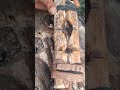fire saw with split wood fire board #firemaking #primitivefire #survivalfire