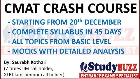 CMAT crash course from 20 Dec: Full syllabus, daily videos, practice E-books, latest mocks, results