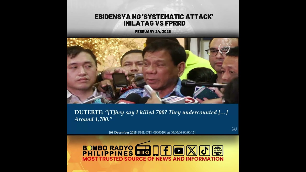 EBIDENSYA NG 'SYSTEMATIC ATTACK' INILATAG VS DUTERTE