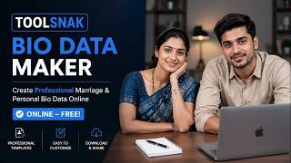 ToolSnak Bio Data Maker Tutorial | Create Professional Marriage Biodata PDF Free | Toolsnak screenshot 2
