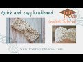 Quick &amp; Easy Crochet Twisted Headband Pattern (Left-Handed) Tutorial