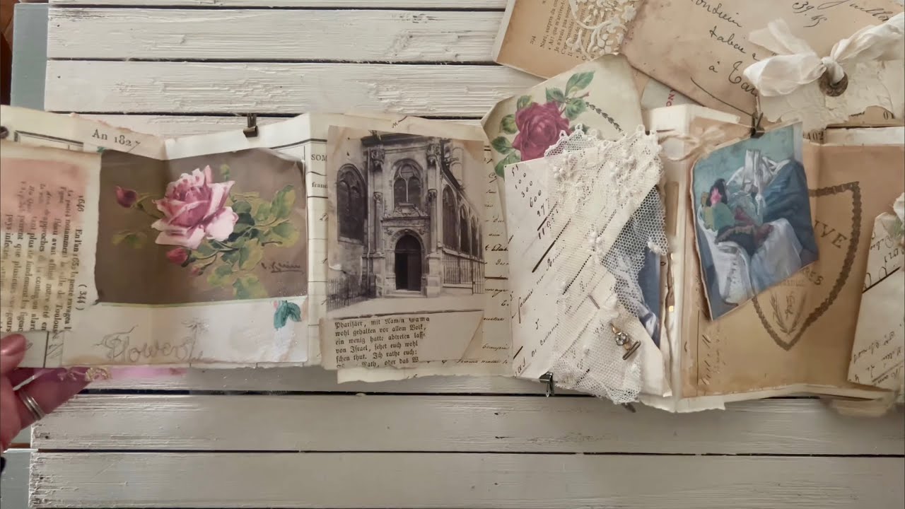Part 3 - Creating an Accordian Journal plus Flip Through - no sew Junk Journal 