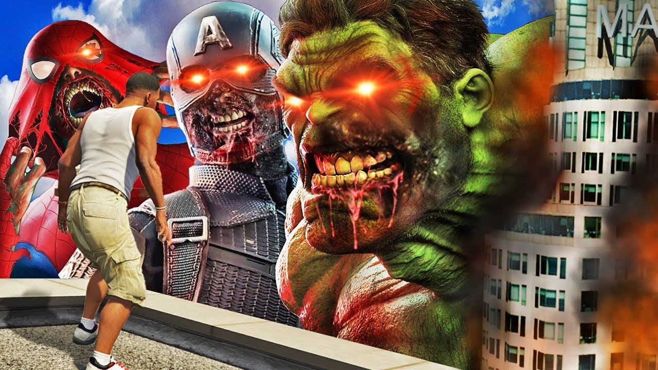 MARVEL AVENGERS But It's A ZOMBIE APOCALYPSE In GTA 5 (Mods)