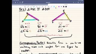 Geometry: Lesson 11-1: Congruent Triangles
