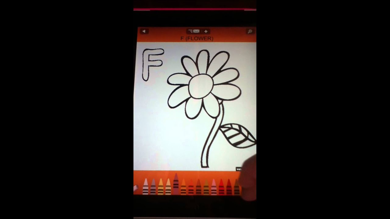 School Coloring App for iPad, iPhone, iTouch- Alphabet, numbers