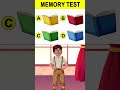 Memory Test : Guess The Correct One | Memory Puzzles and Riddles  #shorts