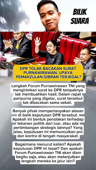 Kayaknya Gibran Gagal Dimakzulkanb Oleh Purnawirawan TNI Nih.. #gibran #shortsviral #gibran #fyp