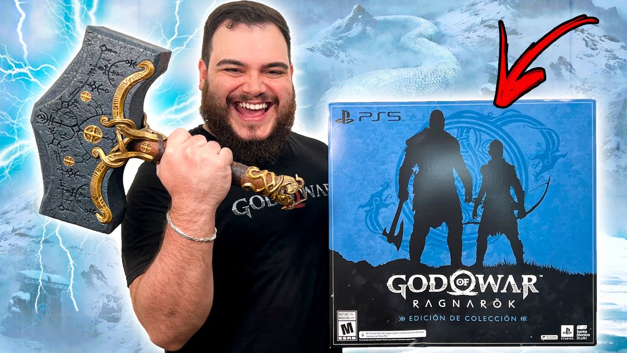 GANHEI A EDIÇÃO DE COLECIONADOR DE GOD OF WAR RAGNAROK COM O MARTELO DO  THOR! 