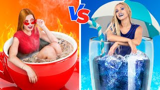 Hot vs Cold Challenge / Girl on Fire vs Icy Girl