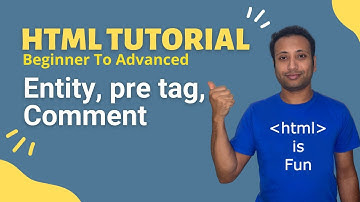 html bangla tutorial 19 : Entity | pretag | comment