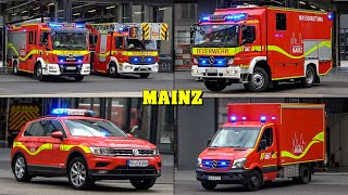 [PERSON im RHEIN] - Feuerwehr MAINZ: Einsatzfahrten zu 4 Alarmen | Einsatzreicher Nachmittag BF & FF