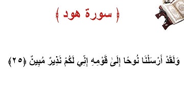 سورة هود الاية 25
