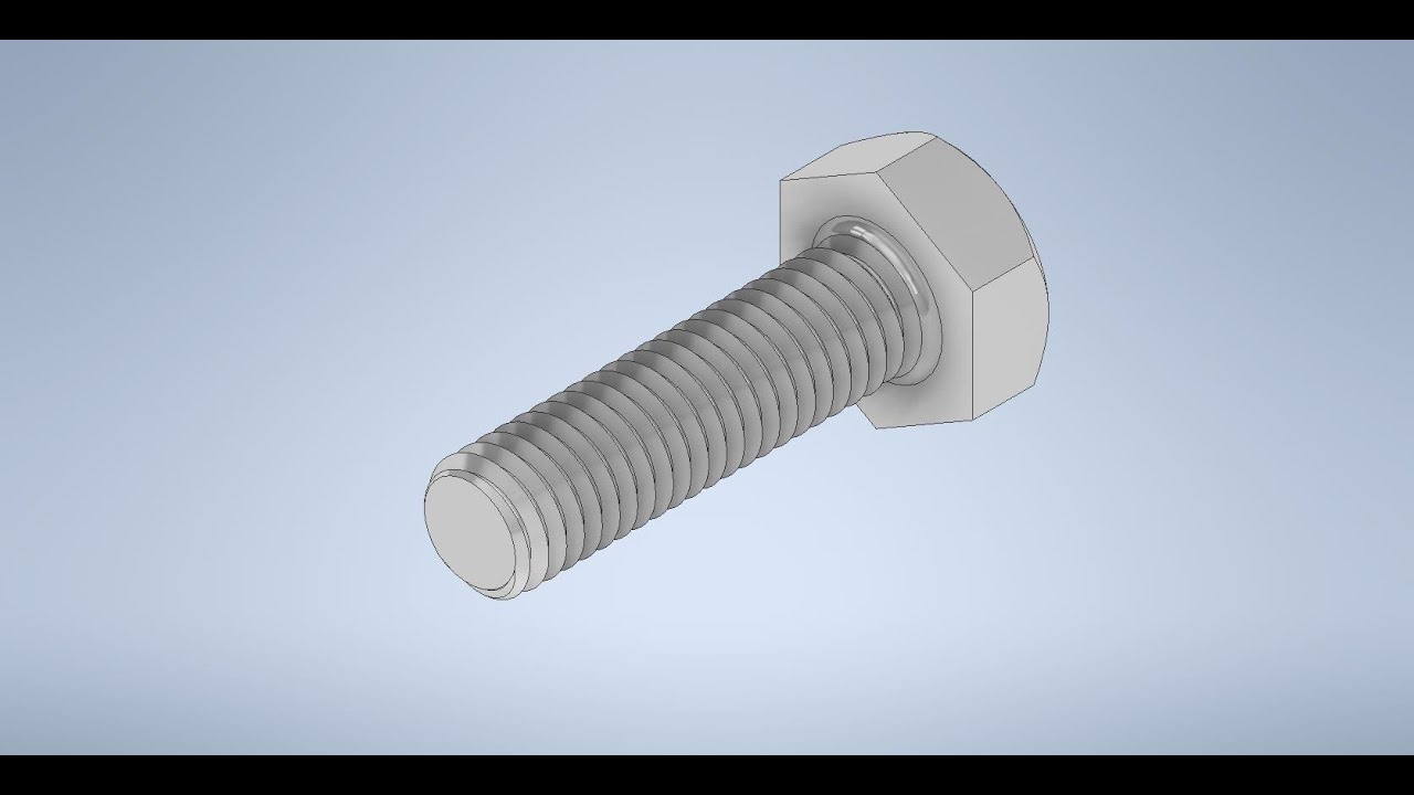 3D Modelling A Bolt On Autodesk Inventor 2021