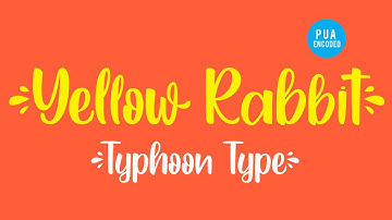 Typhoon Type | How to get " Splash " & Ligature on Yellow Rabbit font with Illustrator (PUA encoded)