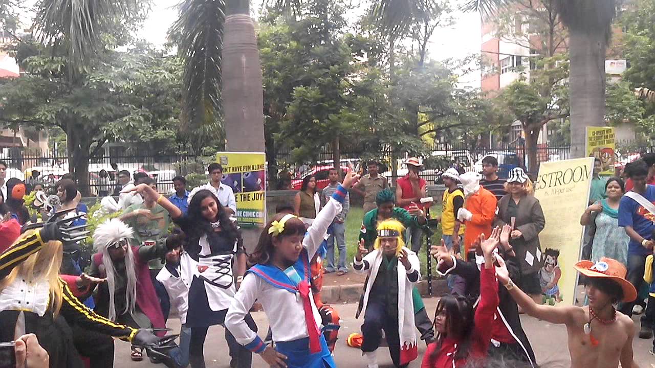 Cosplay Flash mob by Bangalore Anime Club (BAC) - YouTube