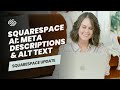 Squarespace SEO Description and Alt Text with AI - new feature, fast and easy!