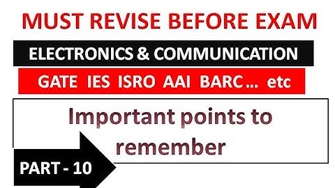 Important points & formula for GATE IES ISRO BARC PSU-PART-10