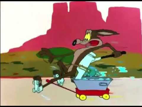 Wile E coyote boat motor rollerskates