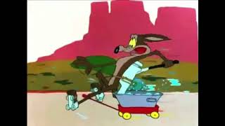 Wile E coyote boat motor rollerskates