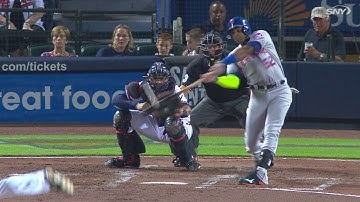 NYM@ATL: Cespedes opens scoring with double in 3rd