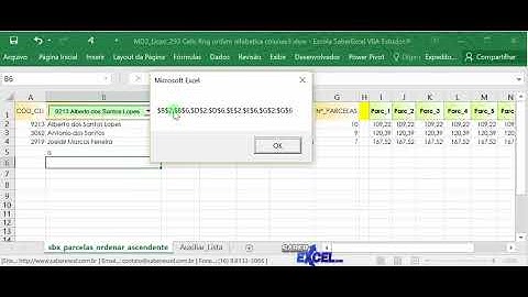 CURSO EXCEL VBA PLANILHA EXERCICIO DE PROGRAMAÇÃO 293 Celulas e Range Calcula Parcelas Colunas 3