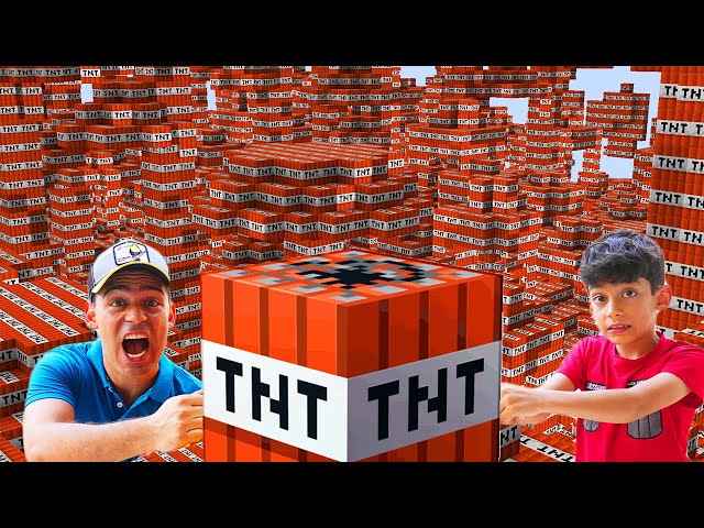 Jason and Alex Play Minecraft with 1 MILLION TNT class=