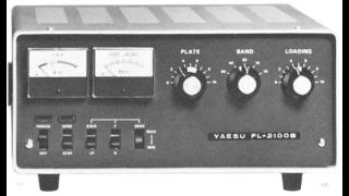 Yaesu FL-2100B linear amplifier. ￼ The 572B. Tubes have been reinstalled and 125 V AC applied
