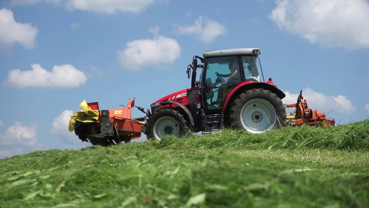 2ter schnitt 2020 mit Massey Ferguson 5610 und Fella / Oberallgäuer agrar
