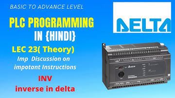 INVERSE instruction use in delta plc I plc inverse instruction | LECTURE11 Part B