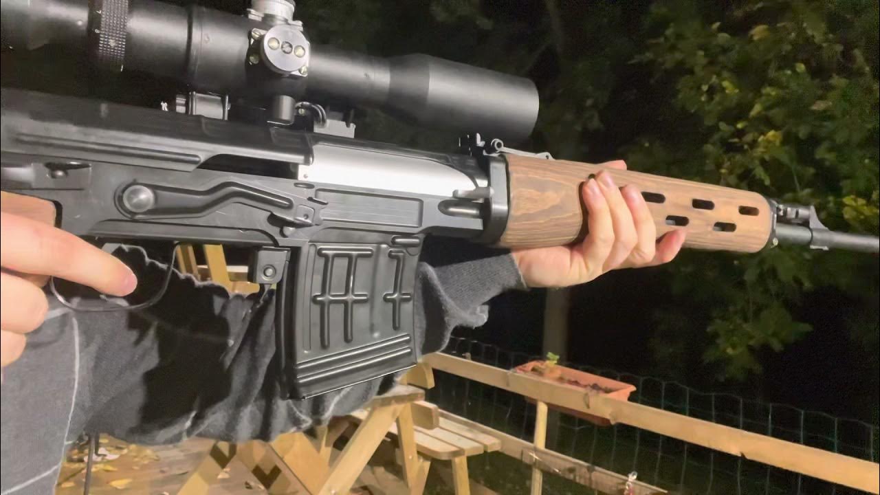 SVD DRAGUNOV airsoft WE (acier / Wood) vidéo tir YouTube
