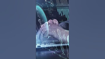 Scientific medical infographics on a virtual panel.